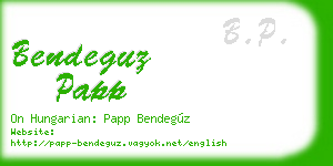 bendeguz papp business card
