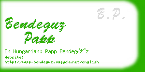 bendeguz papp business card